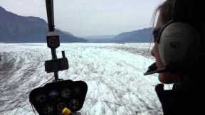 Heli-flight over Knik Glacier