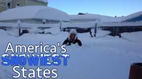The 10 SNOWIEST STATES in AMERICA